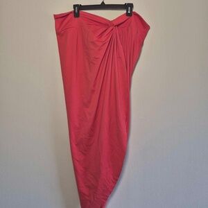 Skims NWT Plus Size Swimwear Ruby Red Sarong Skirt 3X